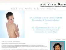 Tablet Screenshot of abrishamiderm.com